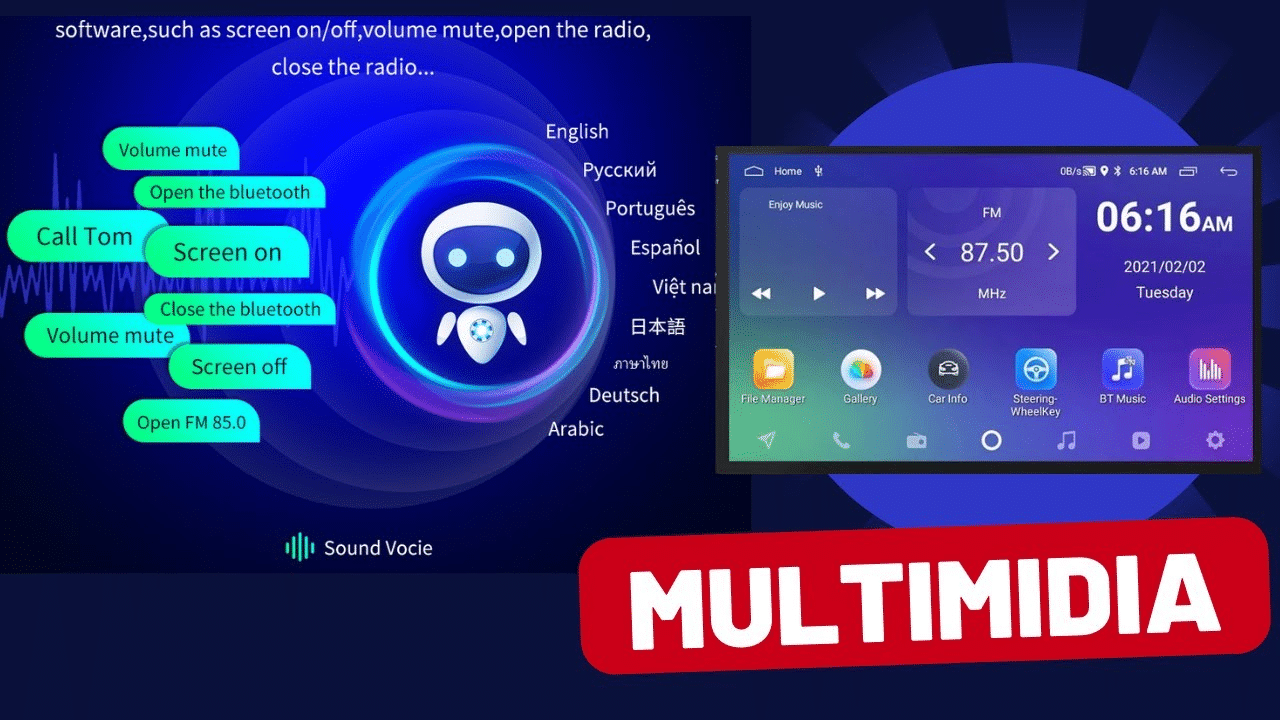 Avtomobil multimedia tizimi uchun Toppal AI Voice Assistant bir martalik faollashtirish